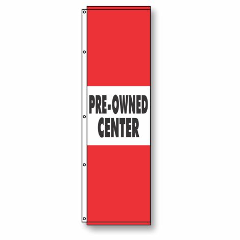 Pre-Owned Center Flag 4 1/2' x 14' red