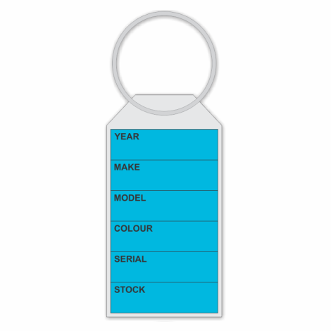 Custom Soft Clear Plastic Key Fob with Paper Insert  - Blue