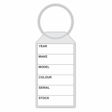 Custom Soft Clear Plastic Key Fob with Paper Insert  - White