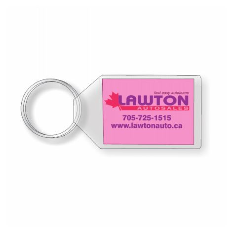 Soft Plastic Key Tags with Paper Custom Insert (Quantity 1000 pink)