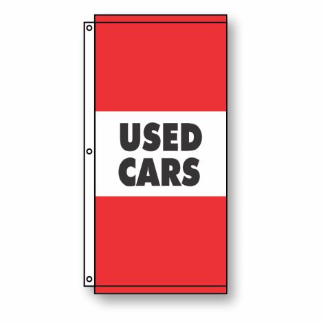 Used Cars Flag Red 3.5' x 7'