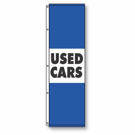 Used Cars Flag Blue 4 1/2' x 14'