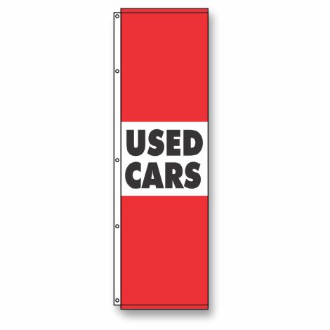 Used Cars Flag Red 4 1/2' x 14' 