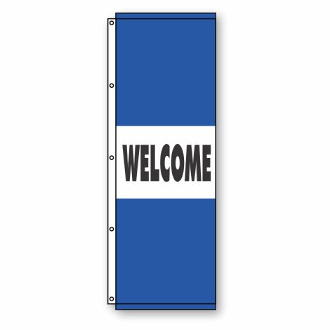Welcome Flag Blue
