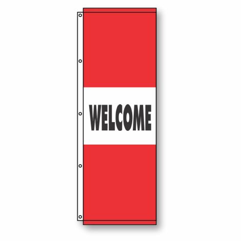 Welcome Flag Red
