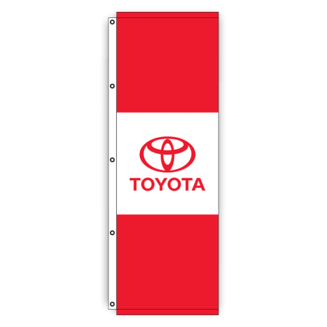 Tri-Panel Dealership Flag - Toyota (3.5' x 10')