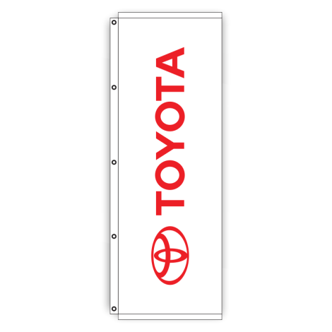 Digital Print Dealership Flags - Toyota Swoosh