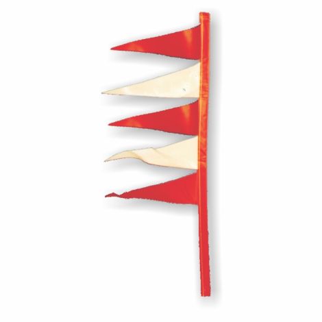 Fluorescent Antenna Pennants - Red and White
