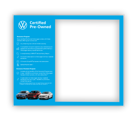 Volkswagen CPO Magic Cling Information Holder