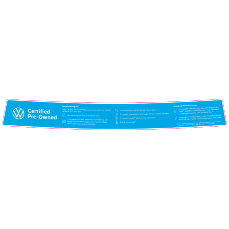 Volkswagen CPO Windshield Topper Decals - Points