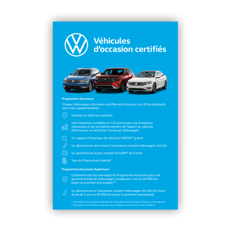 Vignette d'intérieur cling magie Volkswagen certifiés