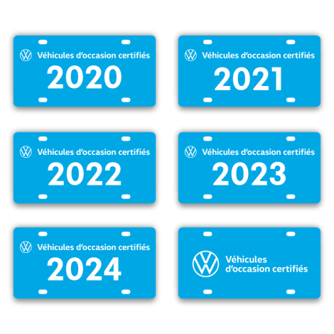Plaques d’année modèle Volkswagen certifiés