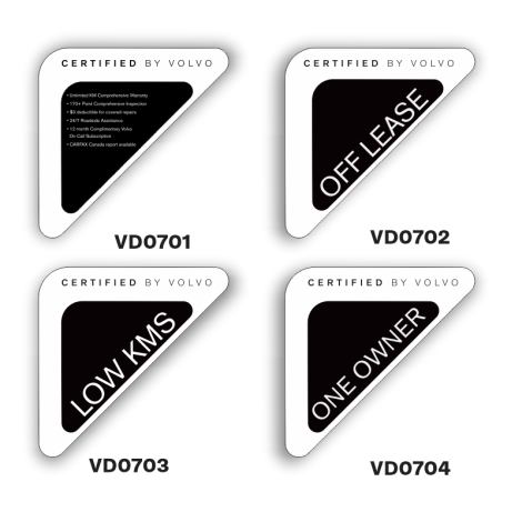 Certified by Volvo Windshield Corner-Cals