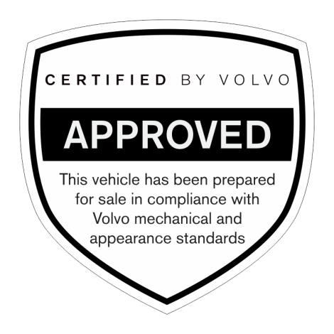 Certified by Volvo Approved Door Jamb Decals