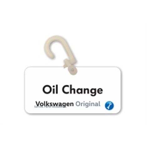 VW Original Service Hanger "Oil Change"