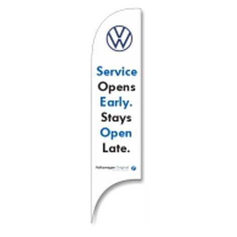VW Original Blade Flag "Service Open"