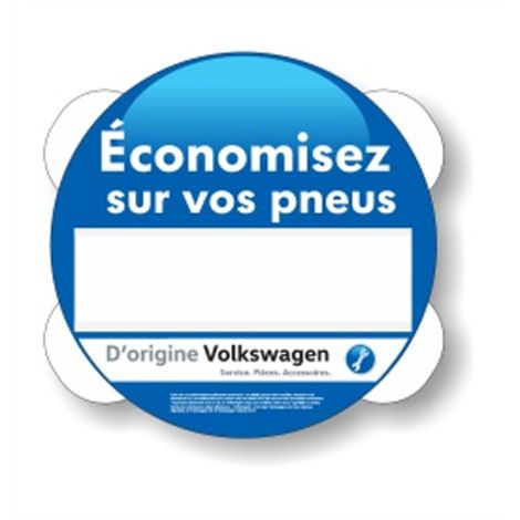 D'origine VW affiche pour prix de pneus 1