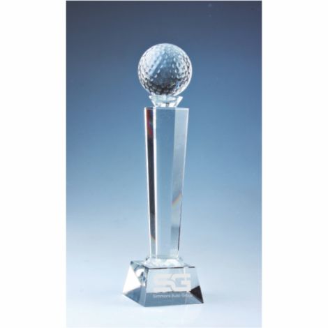 Custom Laser Engraved Crystal Awards 10" tall (250mm)