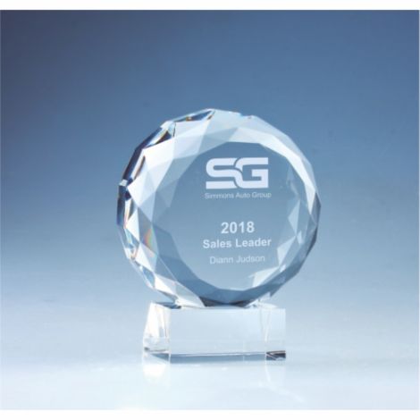 Custom Laser Engraved Crystal Awards 6.25'' tall (160mm)
