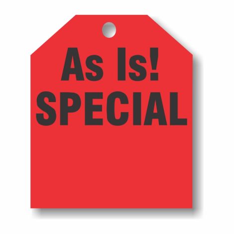 As Is Special - Red Fluorescent Rear-View Mirror Tags