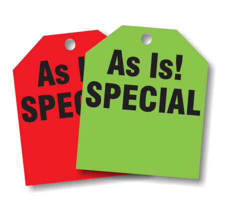 As Is Special - Red or Green Fluorescent Rear-View Mirror Tags