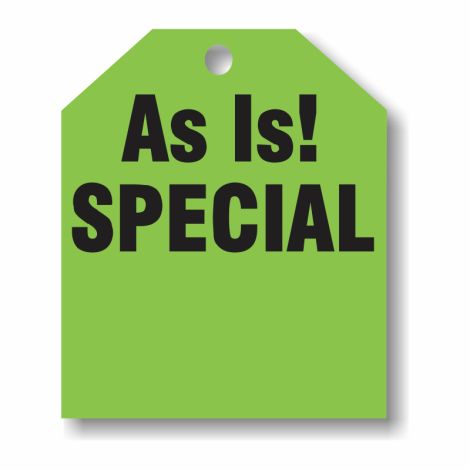 As Is Special - Green Fluorescent Rear-View Mirror Tags