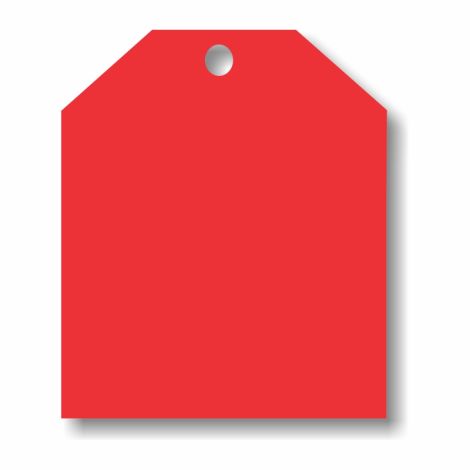 Blank Rear-View Mirror Tags - Red