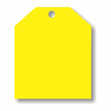Blank Rear-View Mirror Tags - Yellow 