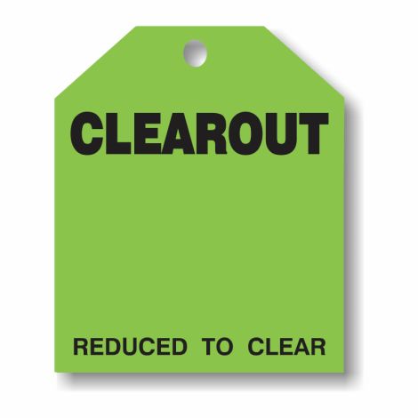 Clearout - Fluorescent Green Rear-View Mirror Tags