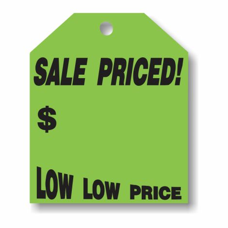 Sale Priced - Fluorescent Green Rear-View Mirror Tags