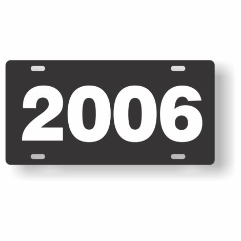 ABS Plastic Year Plate (2006) (Black/White)