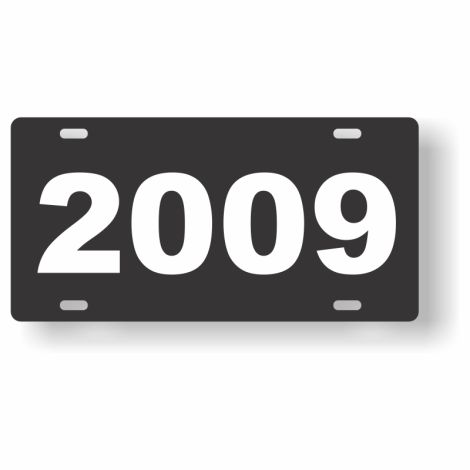 ABS Plastic Year Plate (2009) (Black/White)