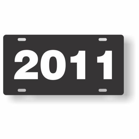 ABS Plastic Year Plate (2011) (Black/White)