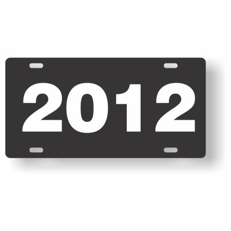 ABS Plastic Year Plate (2012) (Black/White)