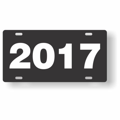 ABS Plastic Year Plate (2017) (Black/White)