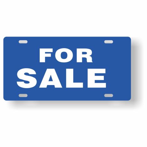 ABS Plastic Slogan Plate - For Sale (Blue)