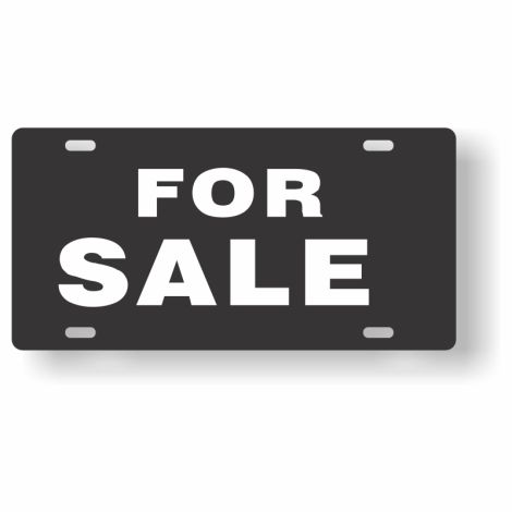 ABS Plastic Slogan Plate - For Sale (Black)