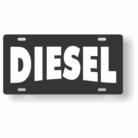 ABS Plastic Slogan Plate - Diesel (Black)