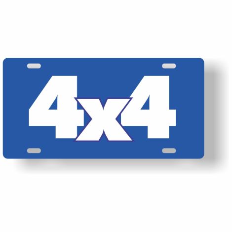 ABS Plastic Slogan Plate - 4x4 (Blue)