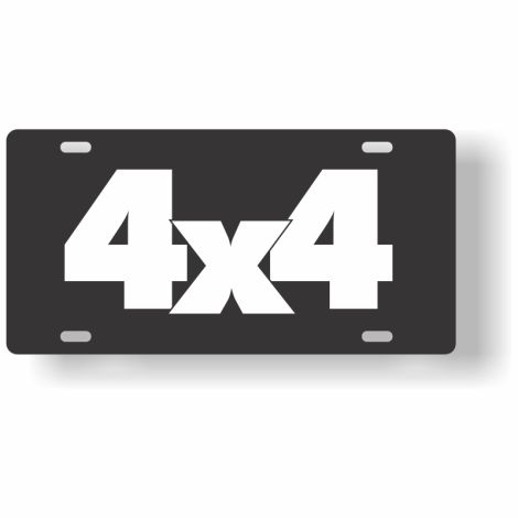 ABS Plastic Slogan Plate - 4x4 (Black)