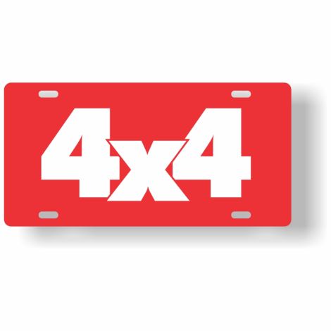 ABS Plastic Slogan Plate - 4x4 (Red)