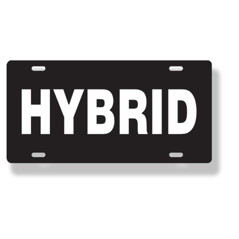 ABS Plastic Slogan Plates - Hybrid (Black)