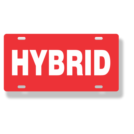 ABS Plastic Slogan Plates - Hybrid (Red)