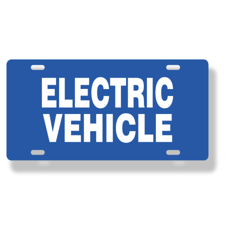 ABS Plastic Slogan Plates - Electric Vehicle (Blue)